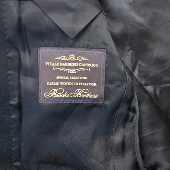 Brooks Brothers 38R 1818 Milano Vitale Barberis Wool Italy Tuxedo Smoking Jacket